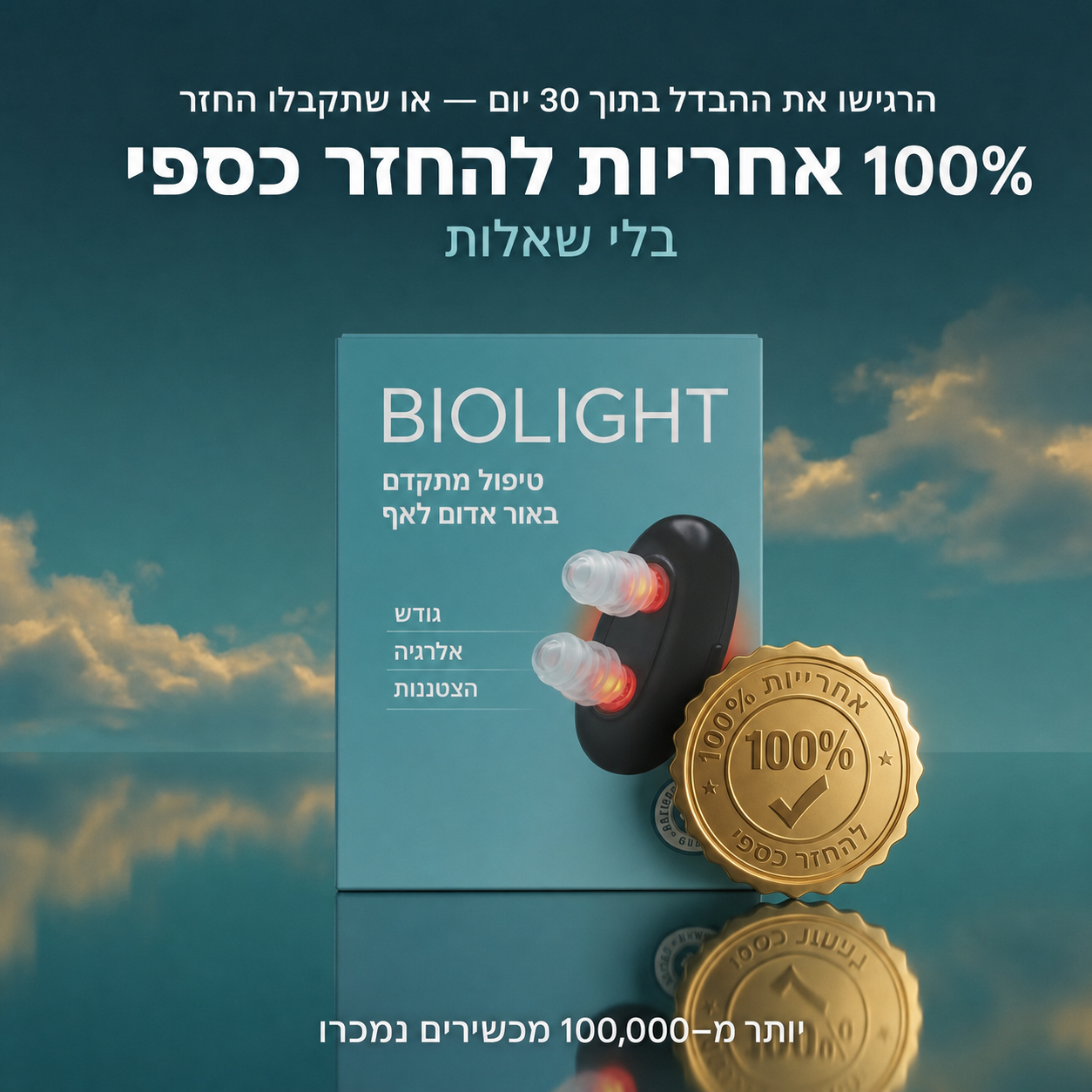 אחריות להחזר כספי של Biolight